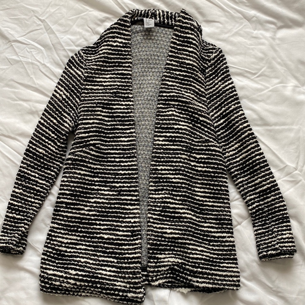 Black White Knit Sweater